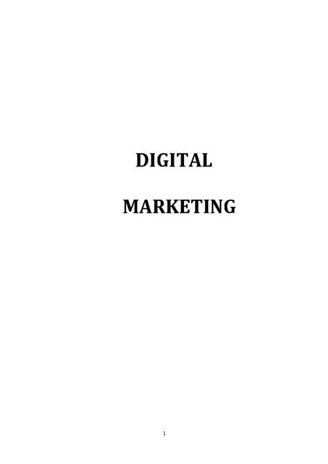 Digital marketing Material - DIGITAL MARKETING Contents 1 CHAPTER S. No ...