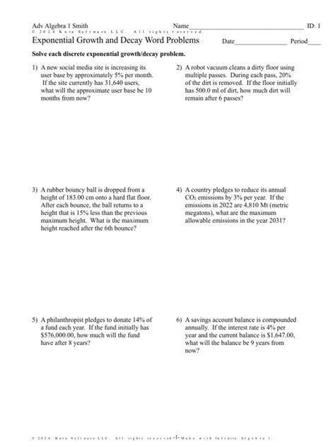 Image result for Exponential Decay Example Money with a Word Problems