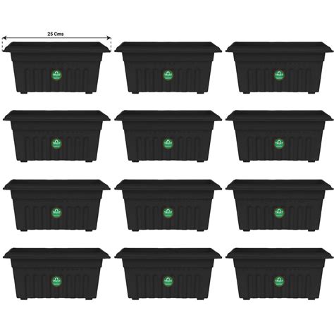 UV Treated Rectangular Plastic Planter (10 inches) – TrustBasket
