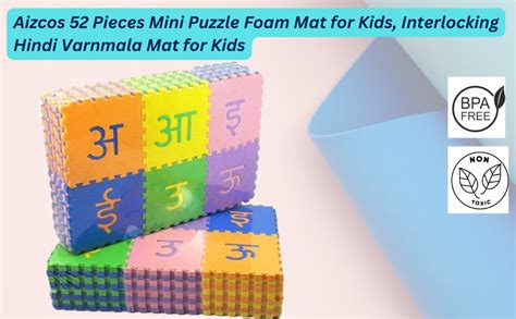 Buy AIZCOS Hindi Alphabets (Varnmala) Kids Learning Puzzle Foam Mat for ...