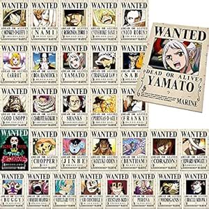 One Piece Wanted Poster Set Of 30 Poster - 170GSM 12x18 Unframed ...