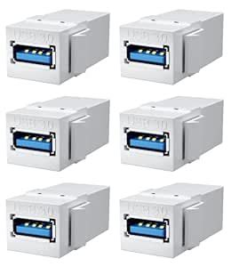 BERLAT USB 3.0 Keystone Jack Insert, USB Keystone Jack,USB to USB ...