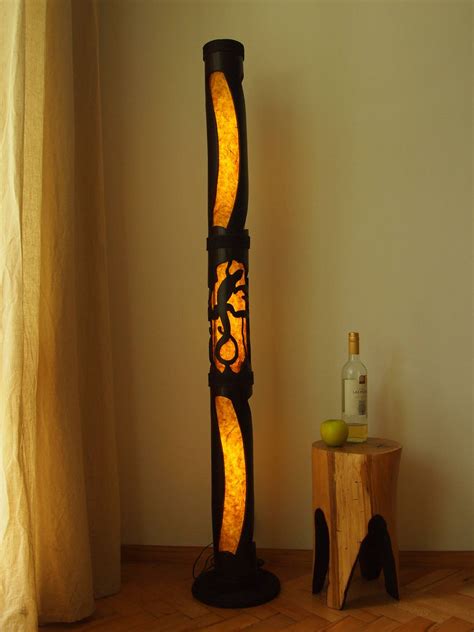 Floor Lamp, Japanese Floor Lamp, Asian Lamp, Bamboo Ambient Light ...