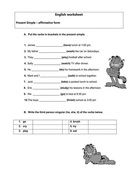 Printable Simple Present Tense Worksheets Basic – Free download and print for you.