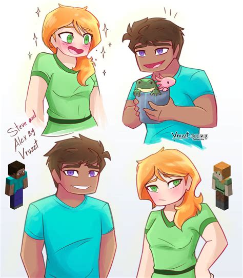Alex and Steve Redesing by Vruzzt on DeviantArt