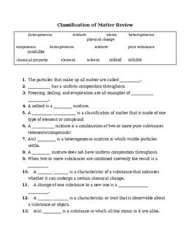 Classification of Matter Questions 的图像结果