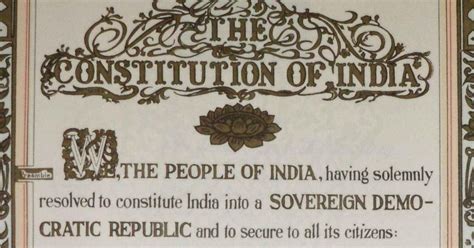 The official copy of the Indian Constitution was not written on just ...