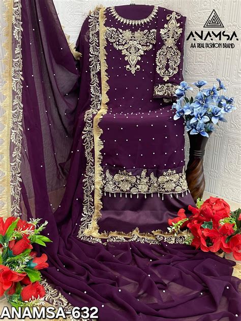 Anamsa 632 Catalog Georgette pakistani designer suits for women