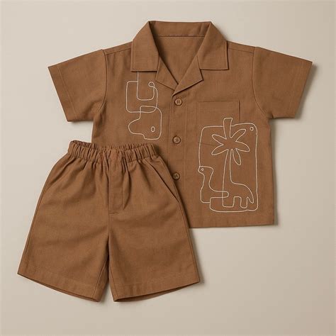 Unisex Linen-Flax Co-ord Set for Kids (Age 2-8 Years) – Pookie