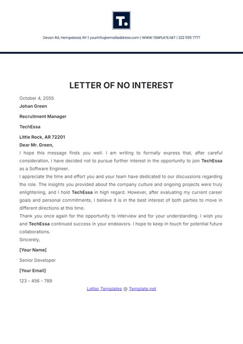 Letter of Interest - 12+ Free Sample, Example, Format