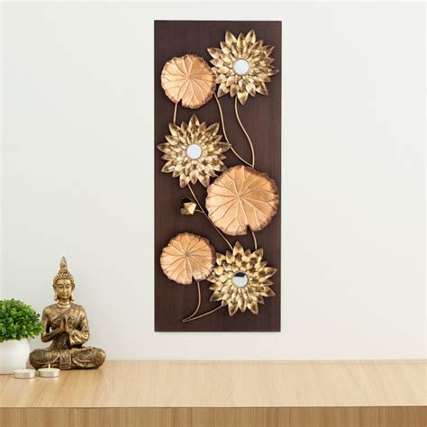 Buy Samara Metal Multi-Floral Leaf Wall Art - 33.5 cm x 2 cm x 82 cm ...