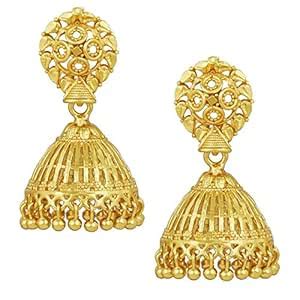 Shining Jewel - By Shivansh 24K Gold Traditional Jhumka for Women ...
