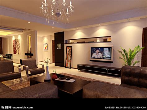 简约风格创意家居客厅电视背景墙效果图_装修图片-保障网装修效果图