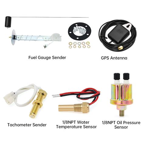 Buy ARTILAURA 6 Gauge Set-GPS Speedometer, Tachometer, Fuel Gauge ...