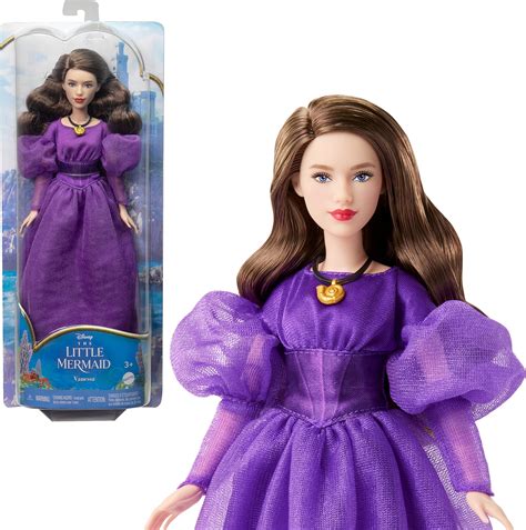 Amazon.com: Mattel Disney The Little Mermaid Vanessa Fashion Doll in Signature Purple Dress ...