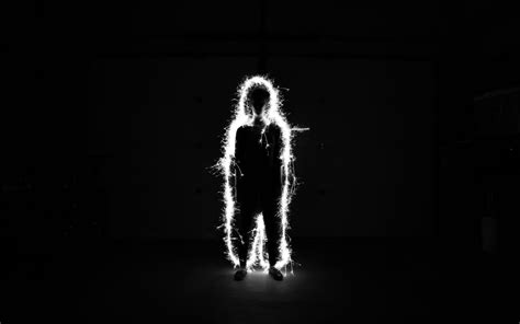 Download wallpaper 1920x1200 silhouette, spark, bw, dark widescreen 16: ...