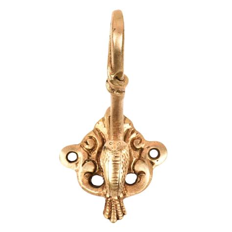Brass Cobra Hook Peg For Coat Hat Umbrella