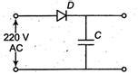 A diode is connected to text220 textV(rms) AC in series with a ...