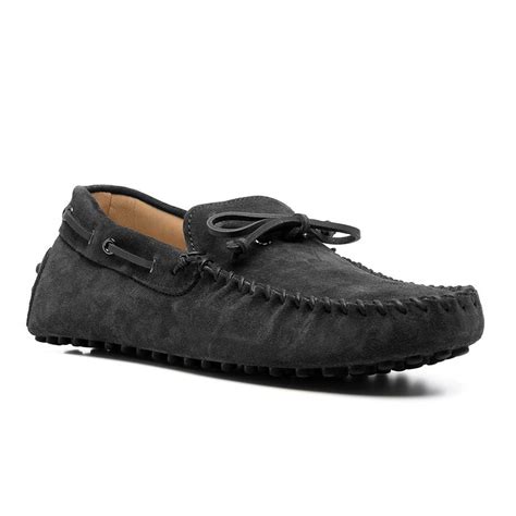 Black Suede Alcalde Driving Loafers – NCR - Costoso Italiano