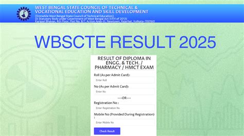 WBSCTE Result 2025 OUT for 4th & 6th Semester, Download WB Diploma ...