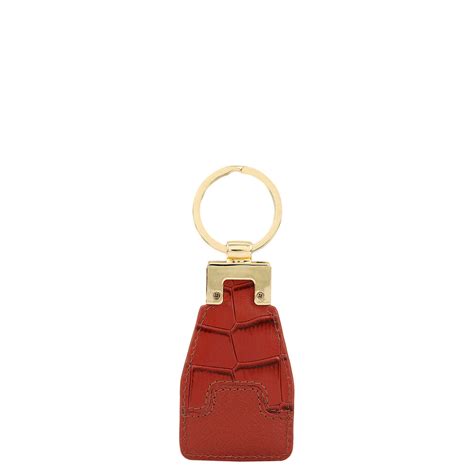 Croco Franzy Leather Key Chain - Brick – Da Milano