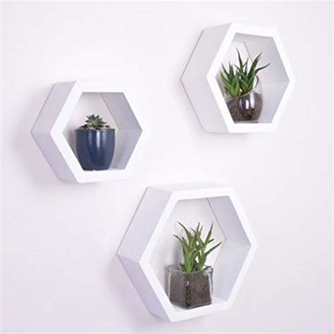 WOOD KARTINDIA Woodkartindia Hexagon Shape Wall Shelves/Wall Rack/Wall ...