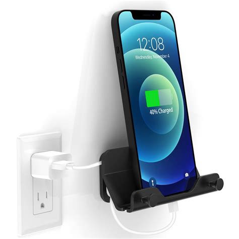 HomeMount Hands Free Wall Mount Phone Holder with Adhesive Strip for ...