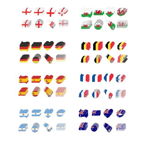 Buy Doolland 2022 Qatar World Cup Face Flag Stickers，Temporary Tattoos ...