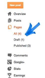 HOW TO CREATE A NEW PAGE ON BLOGGER