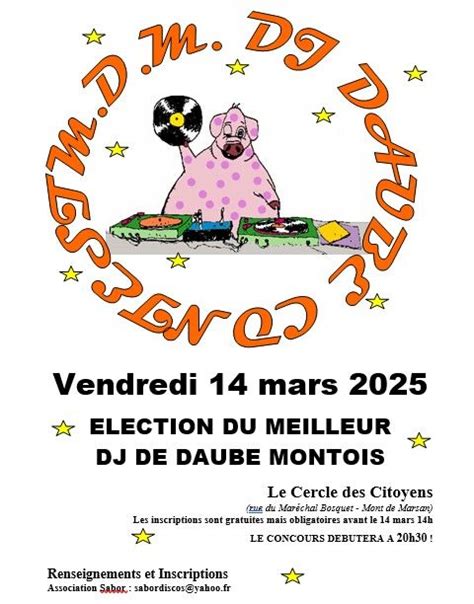 DJ Daube Contest 2025, Bar Cercle Des Citoyens Mont De Marsan, Pau, 14 ...