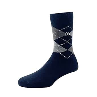 Buy Peter England Full Length Men's Argyle Pattern Socks - Navy at ...