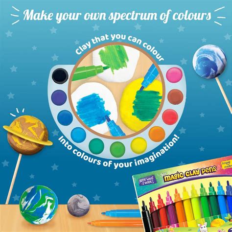 Imagimake Magic Clay | Colour & Create | Solar System Craft Kit | Buy ...