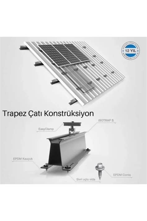 5 adet Güneş Paneli ile Çalışan 575 Watt Topcon Panel Salyangoz Yüzey ...