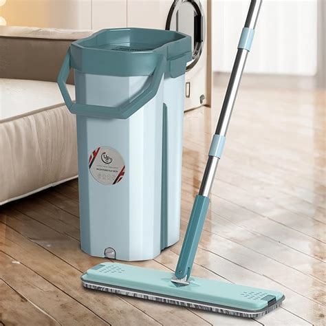 U.P.C. Moppers for Cleaning Floor/Mop Bucket with Hands-Free Squeeze ...
