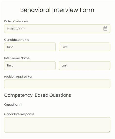 Image result for Competency Based Interview Evaluation Form