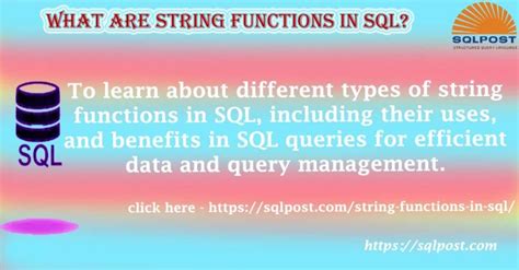 Image result for Infrographic for SQL String Functions