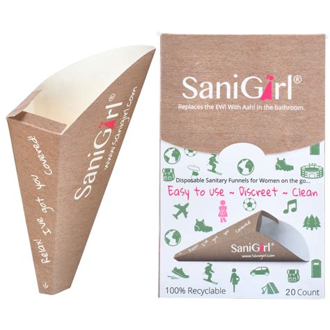 Buy SaniGirl 20 Pack Disposable Female Urinal Portable Pee Cups for ...