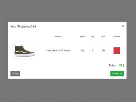 Shopping Cart Project JavaScript 的图像结果