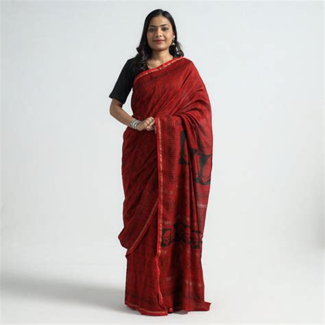 Bagh Print Sarees - Natural Dyed Bagh Printed Saree Online shopping ...