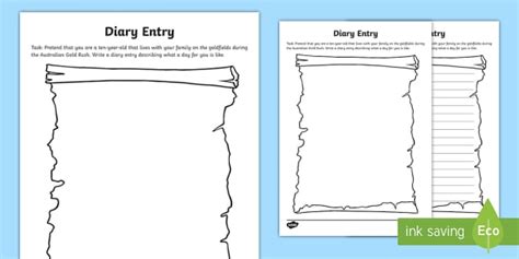 Diary Entry Worksheet