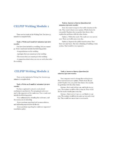 Image result for CELPIP Writing Sample PDF