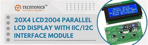 Techtonics 20X4 LCD2004 Display with I2C Interface Module : Amazon.in ...