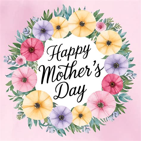 Free Download Watercolor Floral Mother’s Day Greeting