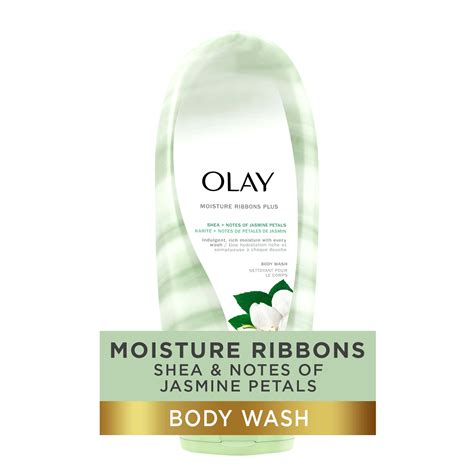 Olay Moisture Ribbons Body Wash with Shea and Notes of Jasmine Petals ...