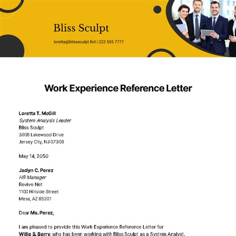 How To Write A Work Experience Reference Letter - Infoupdate.org