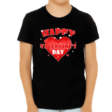 Cute Valentines Shirts for Boys Kids Heart Valentine's Day Graphic ...