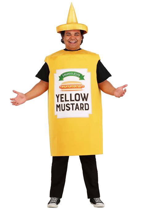 Plus Size Mustard Adult Costume | Food Costumes