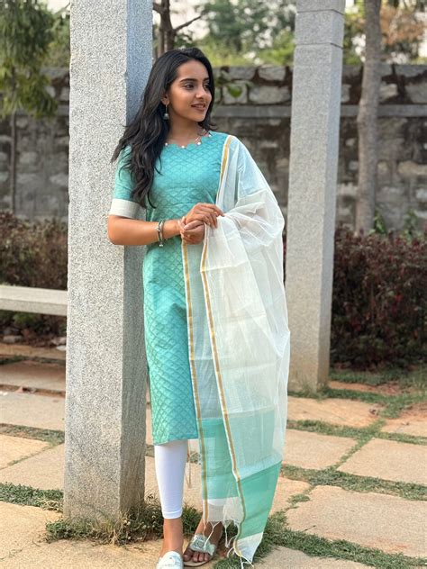 SULB SILK KURTI WITH DUPATTA – Dhiyara Design