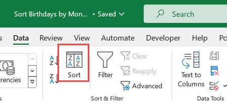 Image result for Excel Sort Icon