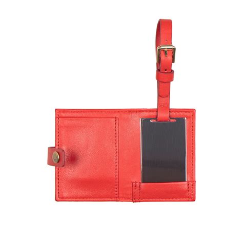 Buy Callas Unisex Red Luggage Tag - Hidesign
